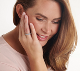 Diamonique 35th Anniversary Gold Clad Sterling Silver 35 Stone Band Ring, Size 9